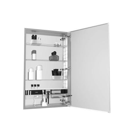Robern Mc2440d6abre4 Mirrored M Series 24 X 40 X 6 Arch Beveled Single Door Medicine Cabinet With Right Hinge Integrated Outlet Interior Light Mirror Defogger And Nightlight Faucet Com