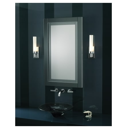 A large image of the Robern MT20D4CDN Mirrored with Tinted Gray Mirror Frame