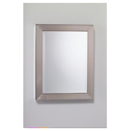 A large image of the Robern MT24D4MDLE Mirrored with Brushed Nickel Frame