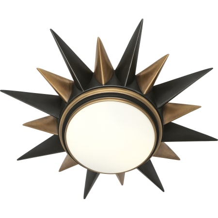 A large image of the Robert Abbey Cosmos Flushmount Deep Patina Bronze / Warm Brass