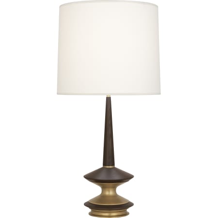 A large image of the Robert Abbey Fletcher TL Warm Brass / Dark Walnut