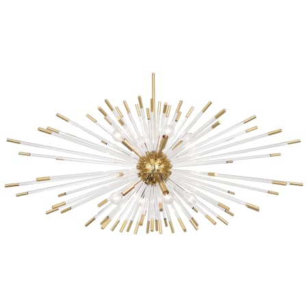 A large image of the Robert Abbey Andromeda Chandelier 45 Modern Brass