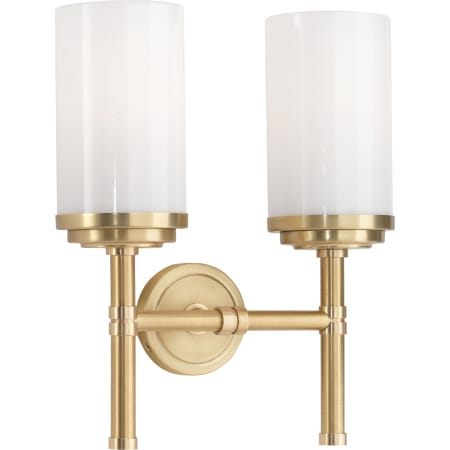 Robert Abbey 1325 Brushed Brass Halo 11 2 Light Vanity Light Lightingshowplace Com