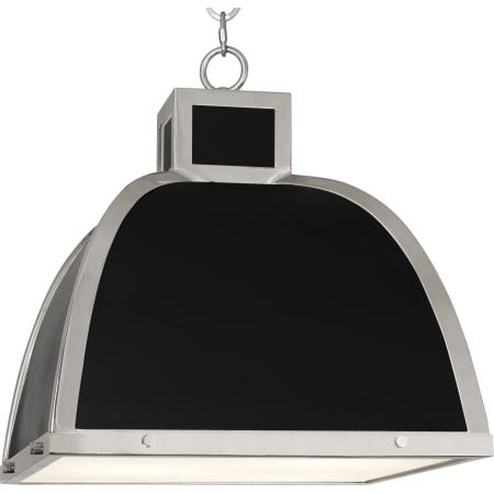 A large image of the Robert Abbey Ranger Pendant Matte Black / Polished Nickel