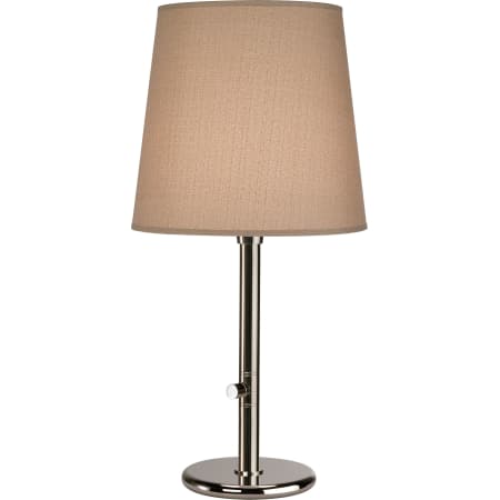 A large image of the Robert Abbey Buster Chica Taupe Claiborne AL Polished Nickel