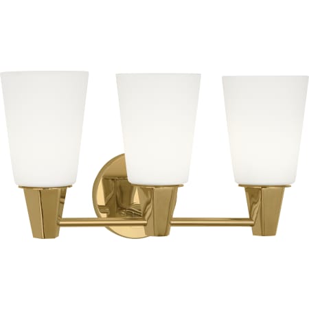 A large image of the Robert Abbey Wheatley WHT 17 Vanity Light Modern Brass