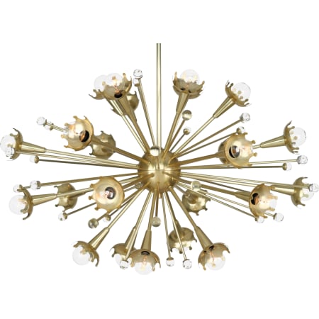 A large image of the Robert Abbey Sputnik Chandelier Antique Brass