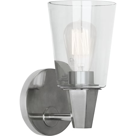 A large image of the Robert Abbey Wheatley Clear Wall Sconce Polished Chrome