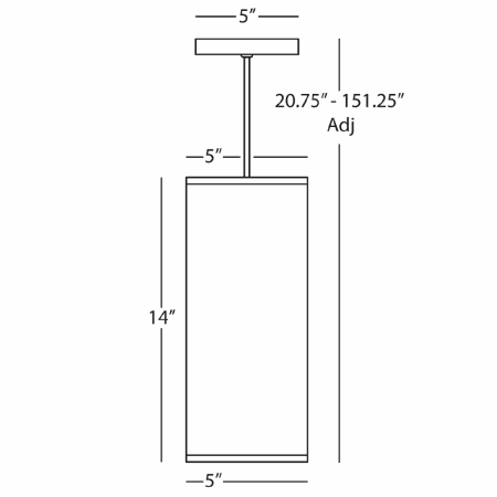 A large image of the Robert Abbey Elena S Pendant Robert Abbey-Elena S Pendant-Line Drawing