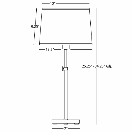 A large image of the Robert Abbey Koleman TL Robert Abbey-Koleman TL-Line Drawing