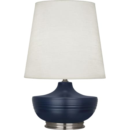 A large image of the Robert Abbey Nolan Nickel Accent TL Matte Midnight Blue