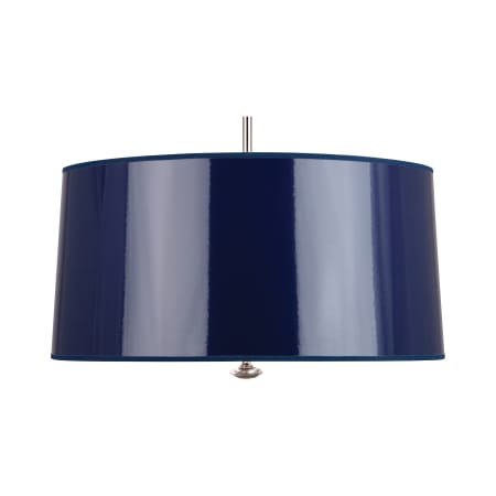 A large image of the Robert Abbey Penelope Nickel Pendant Navy Ceramic