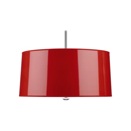 A large image of the Robert Abbey Penelope Nickel Pendant Red Ceramic