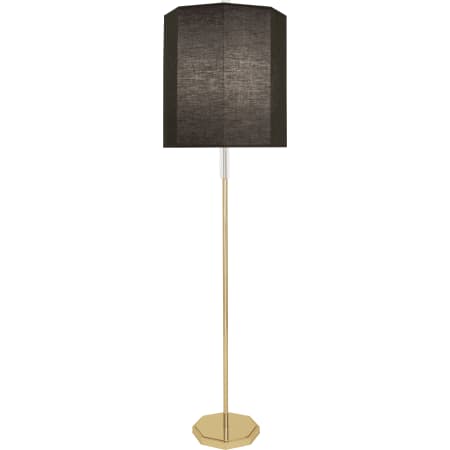 A large image of the Robert Abbey Kate BLK FL Modern Brass / Clear Crystal Accents