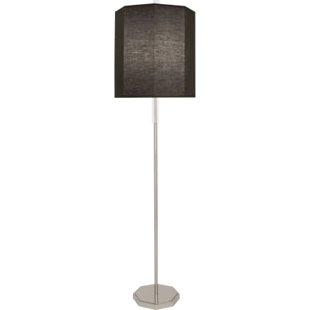 A large image of the Robert Abbey Kate BLK FL Polished Nickel / Clear Crystal Accents