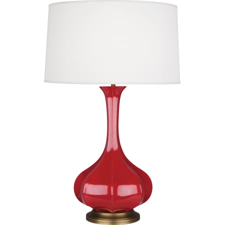 A large image of the Robert Abbey Pike Brass Accent TL Ruby Red