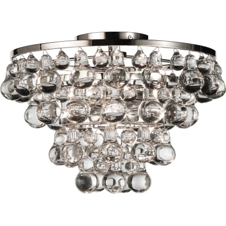 A large image of the Robert Abbey Bling Flushmount Polished Nickel