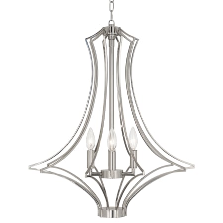 A large image of the Robert Abbey Grace Chandelier Polished Nickel