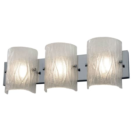 Rogue Decor 610920 Chrome Brilliance Led 3 Light 23 1 4 Wide A Large Image Of The Rogue Decor 610920 Chrome