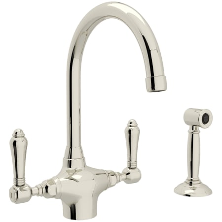 A large image of the Rohl A1676LMWS-2 Polished Nickel