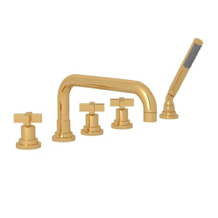 Rohl A2224XMULB Unlacquered Brass Lombardia Deck Mounted ...
