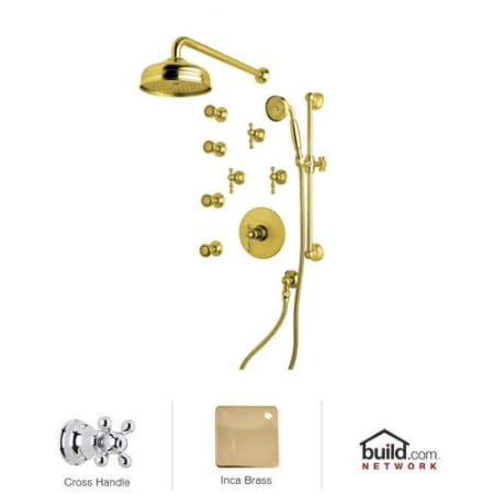 A large image of the Rohl ACKIT36EX Inca Brass