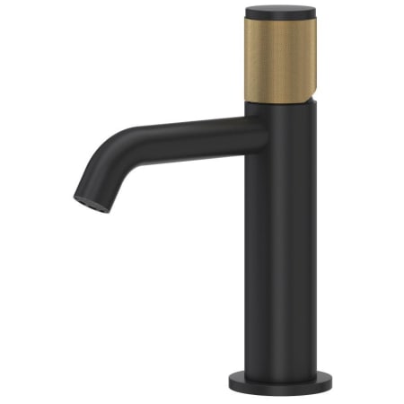 A large image of the Rohl AM01D1IW Matte Black/Antique Gold