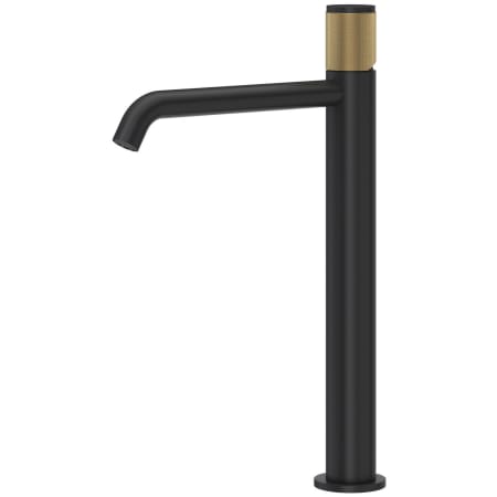 A large image of the Rohl AM02D1IW Matte Black/Antique Gold