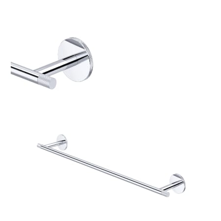 A large image of the Rohl AM25WTB24 Polished Chrome