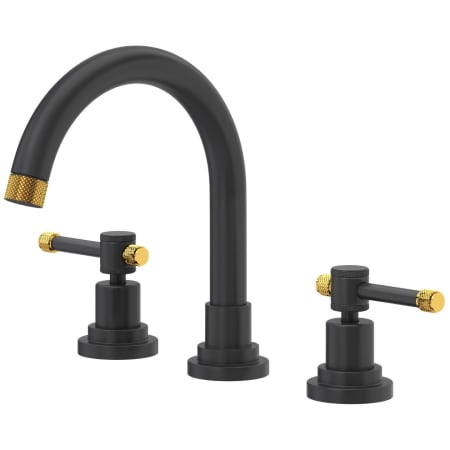 A large image of the Rohl CP08D3IL Matte Black/Unlacquered Brass