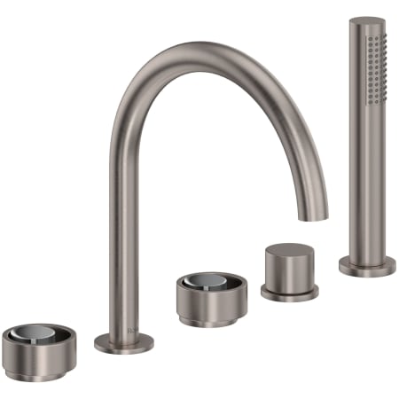 A large image of the Rohl EC06D5IW Satin Nickel / Polished Chrome