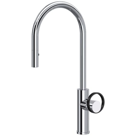 A large image of the Rohl EC55D1+EC81IW Polished Chrome / Matte Black