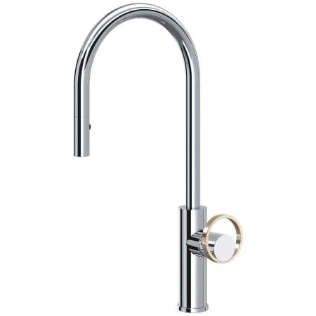 A large image of the Rohl EC55D1+EC81IW Polished Chrome / Satin Nickel