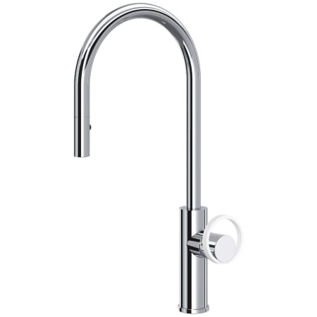 A large image of the Rohl EC55D1+EC81IW Polished Chrome / Matte White