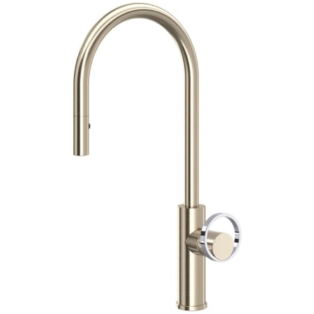 A large image of the Rohl EC55D1+EC81IW Satin Nickel / Polished Chrome