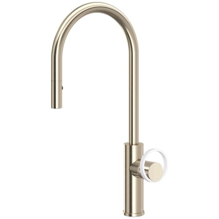A large image of the Rohl EC55D1+EC81IW Satin Nickel / Matte White