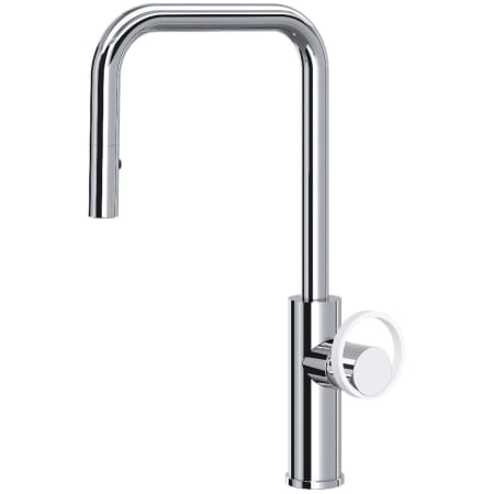 A large image of the Rohl EC56D1+EC81IW Polished Chrome / Matte White