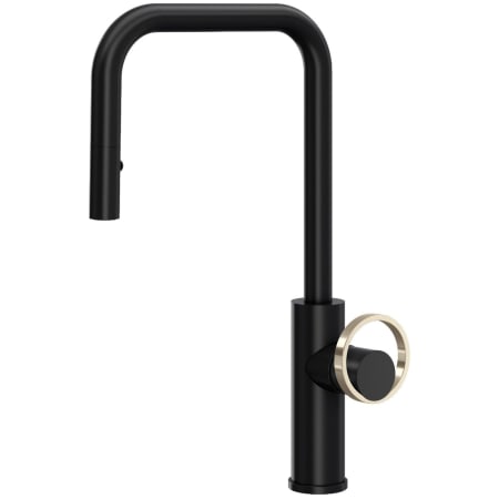 A large image of the Rohl EC56D1+EC81IW Matte Black / Satin Nickel