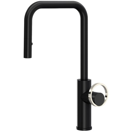 A large image of the Rohl EC56D1+EC81IW Matte Black / Polished Nickel