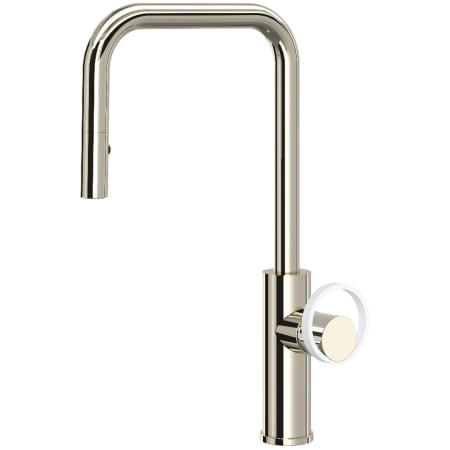 A large image of the Rohl EC56D1+EC81IW Polished Nickel / Matte White