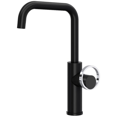 A large image of the Rohl EC60D1+EC81IW Matte Black / Polished Chrome