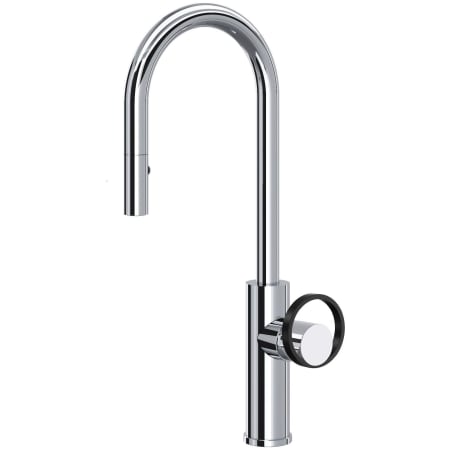A large image of the Rohl EC65D1+EC81IW Polished Chrome / Matte Black