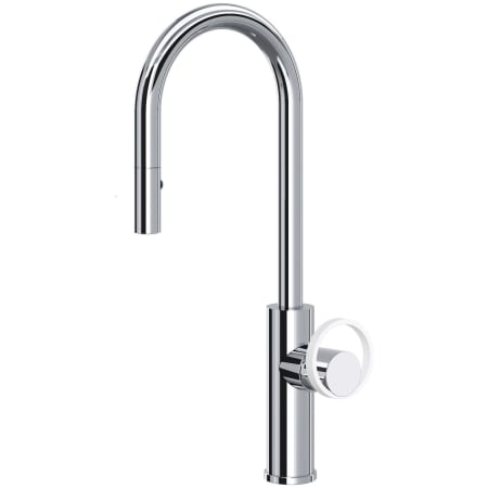 A large image of the Rohl EC65D1+EC81IW Polished Chrome / Matte White