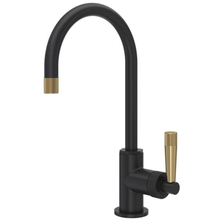A large image of the Rohl MB7960LM Matte Black/Antique Gold