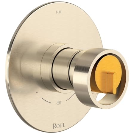 A large image of the Rohl TEC23W1IW Satin Nickel / Satin Gold