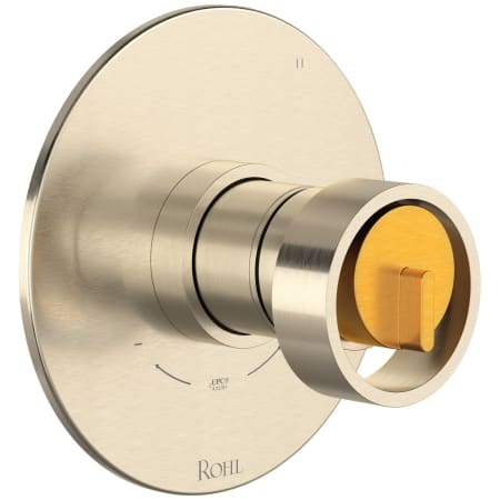 A large image of the Rohl TEC45W1IW Satin Nickel / Satin Gold