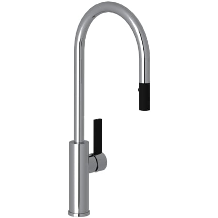 A large image of the Rohl TR55D1LB Polished Chrome / Matte Black