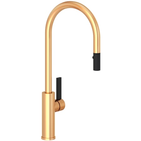 A large image of the Rohl TR55D1LB Satin Gold / Matte Black