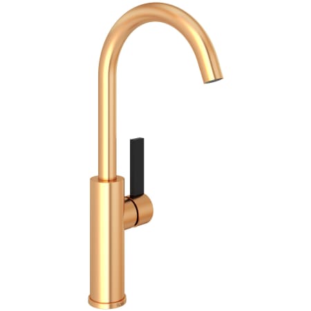 A large image of the Rohl TR60D1LB Satin Gold / Matte Black