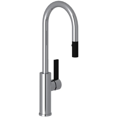 A large image of the Rohl TR65D1LB Polished Chrome / Matte Black